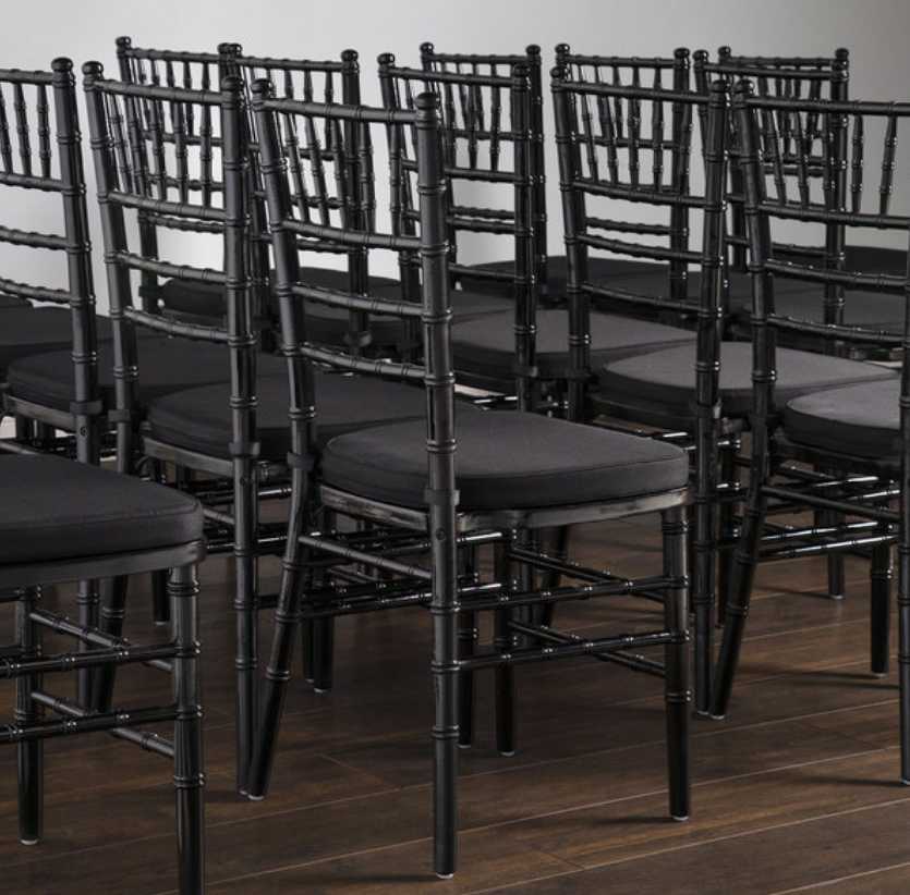 Wholesale Tiffany Wedding Hotel Banquet Plastic Resin Black Chiavari Chairs for Event