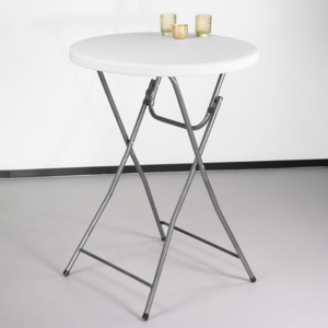 Dia 60cm  Party Wedding Bistro Folding Plastic Foldable White Cocktail Bar Tables