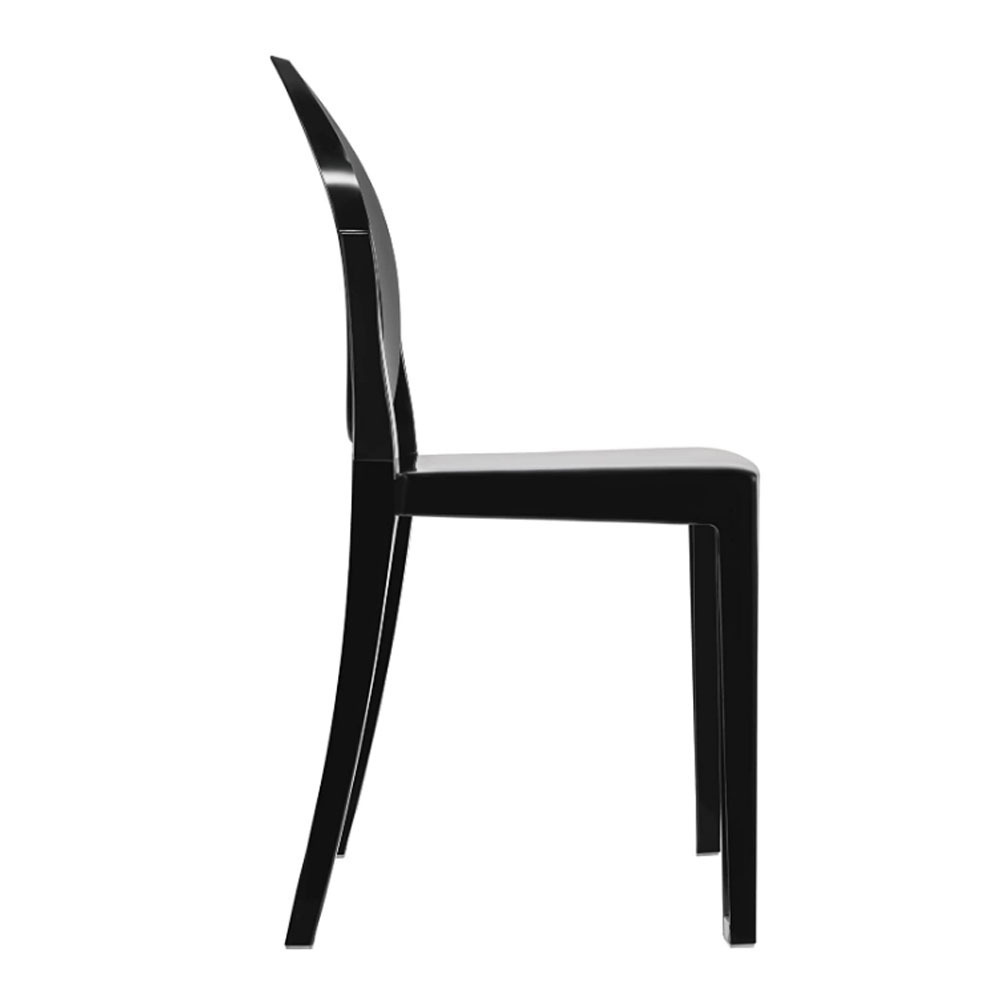 Wholesale Stackable Modern Armless Adult Dining Acrylic Black Ghost Chair for Events