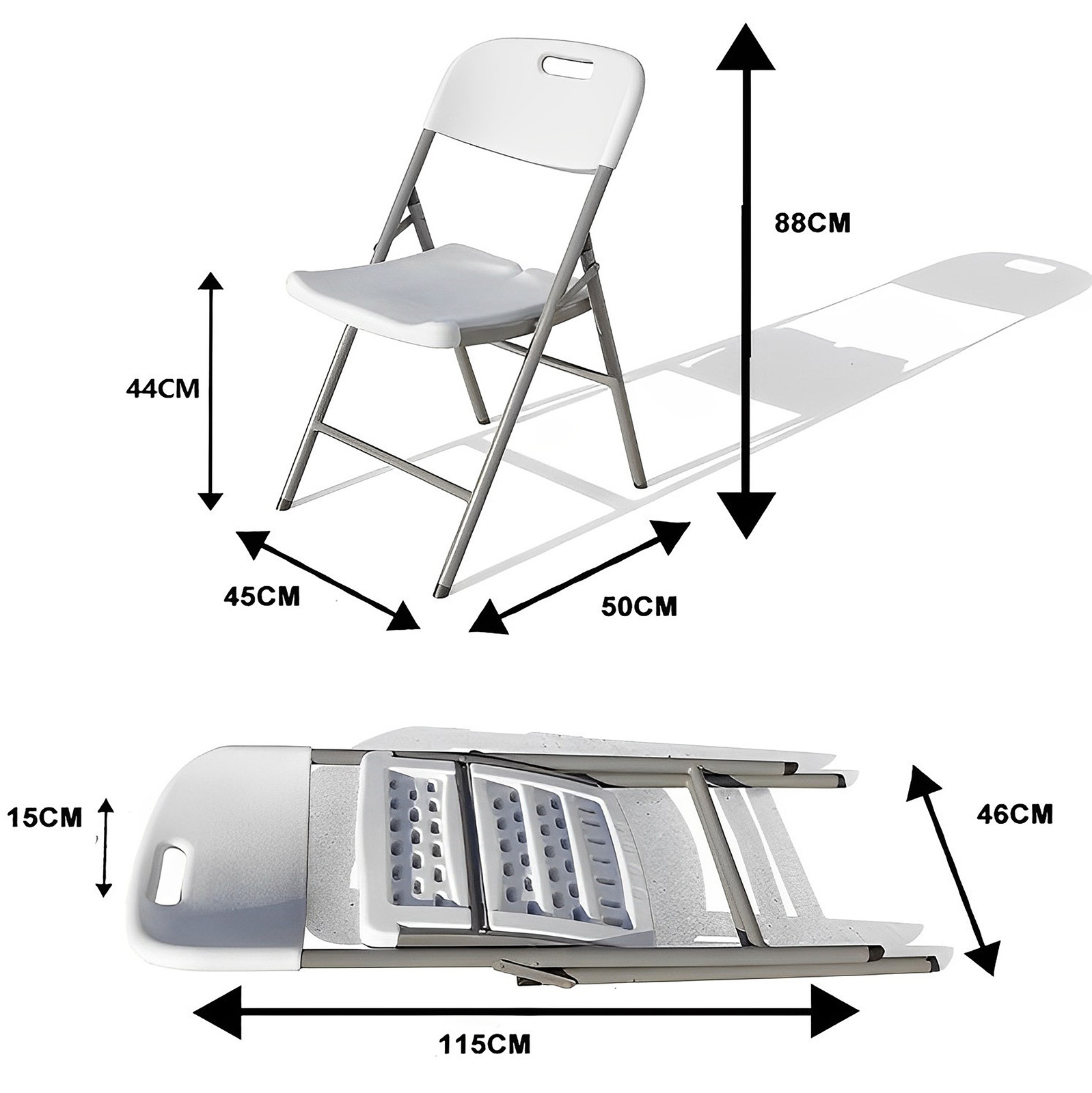 High Quality 8-10people Garden Party Rental 6ft 8ft Plastic White Folding Table and Chairs Set for events