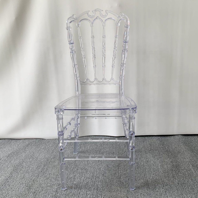 Popular Transparent Tiffany Clear Crystal Acrylic Crown Chiavari Chair for Events Wedding Party