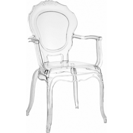 New Fashion Clear Acrylic Transparent Throne Plastic Wedding Chair With Arms