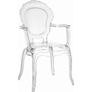 New Fashion Clear Acrylic Transparent Throne Plastic Wedding Chair With Arms