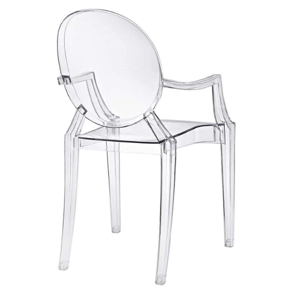 High Quality Wedding Dining Room Arm Crystal Clear Kids Acrylic Ghost Chairs For Events