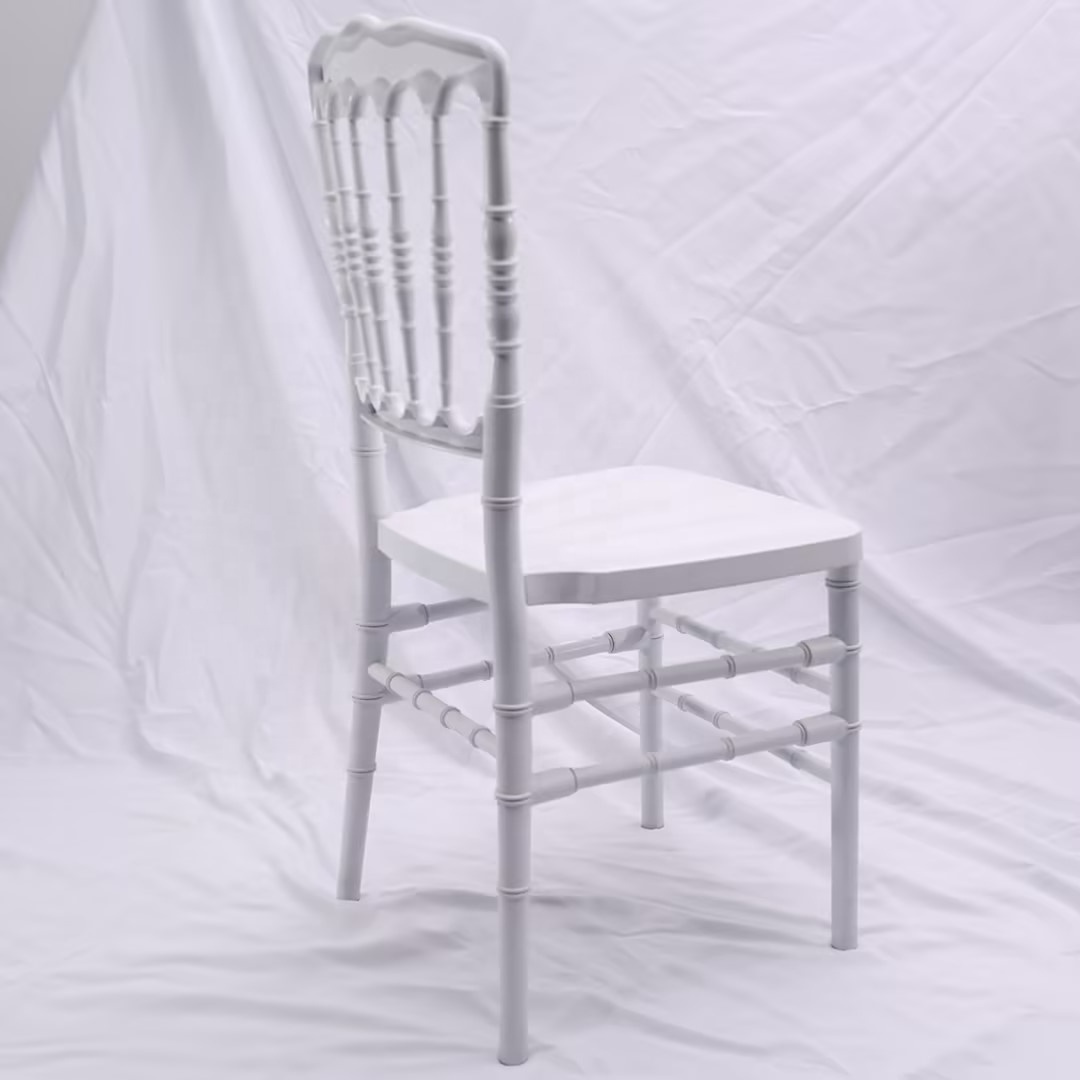 Wholesale Durable Stacking White Plastic Resin Napoleon Chairs for Events Wedding Party