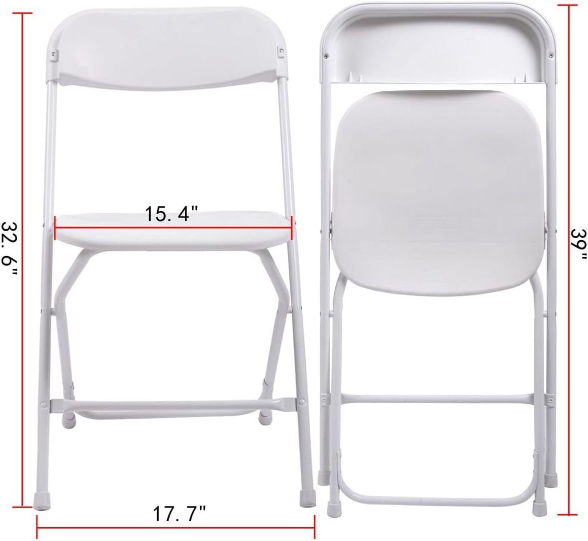 Easy to stack and store 5350pcs/40HQ Foldable party events HDPE plastic white folding chairs