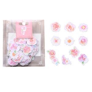 Colorful Small Hot Sale Dazzle Colored Skin 3D Flower Sticker