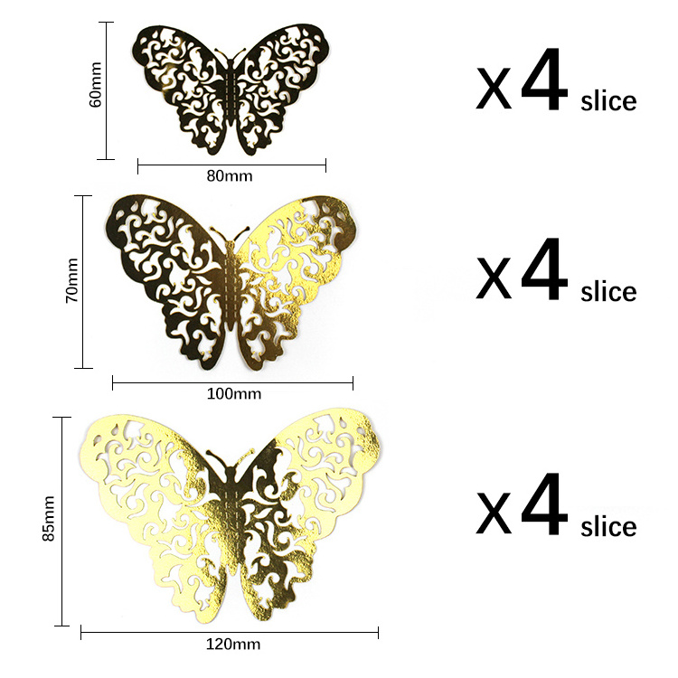 Decoration 3d Butterflies Removable Home Decoration Customized Butterflies Wall Sticker for Kids