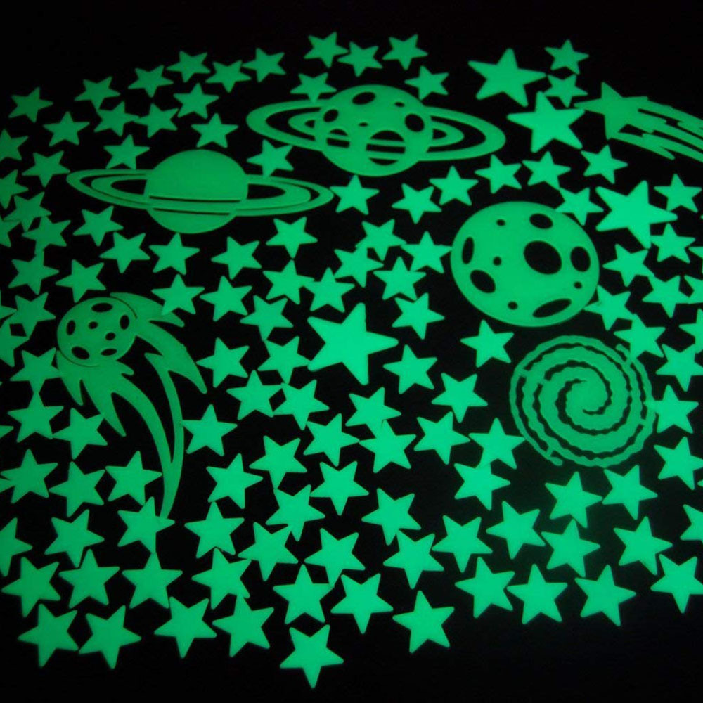 Gift Eco-friendly Design Glitter Stickers Glow in the Dark Stars Dots for Ceiling