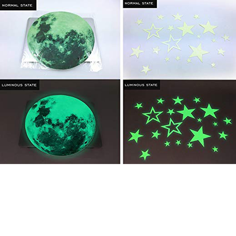 Wholesale Removable Individual Custom Sticker Glow In Dark Star Sticker