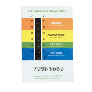 Fridge Deco Plastic Magnetic Strip Thermometer For Retail Promotion