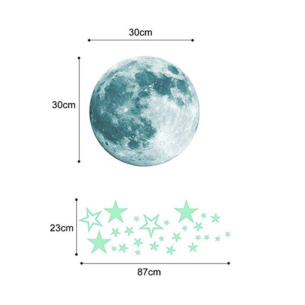 Wholesale Removable Individual Custom Sticker Glow In Dark Star Sticker