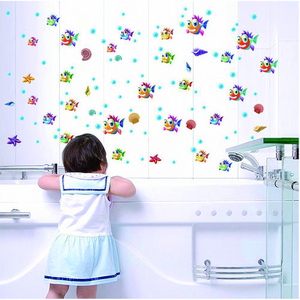 Daisy Ocean Fish Promotional Bathroom Waterproof Home Wall Fish Sticker