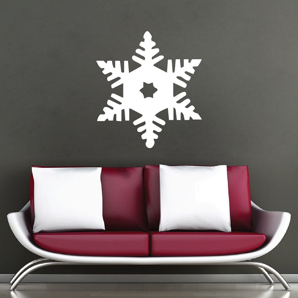 Customized Promotional Decoration Christmas Window Christmas Snowflake Wall Sticker