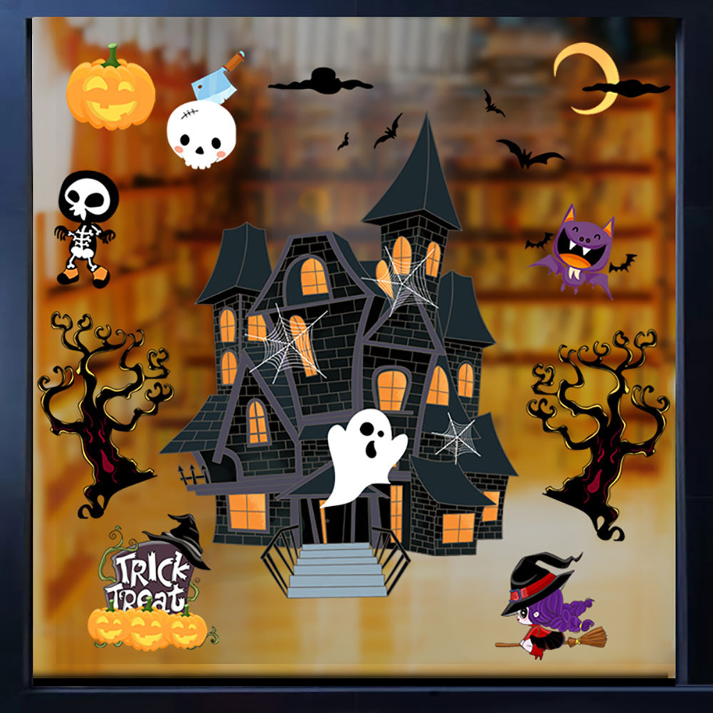 3d Halloween House Decorations Window Self-adhesive Wall Sticker