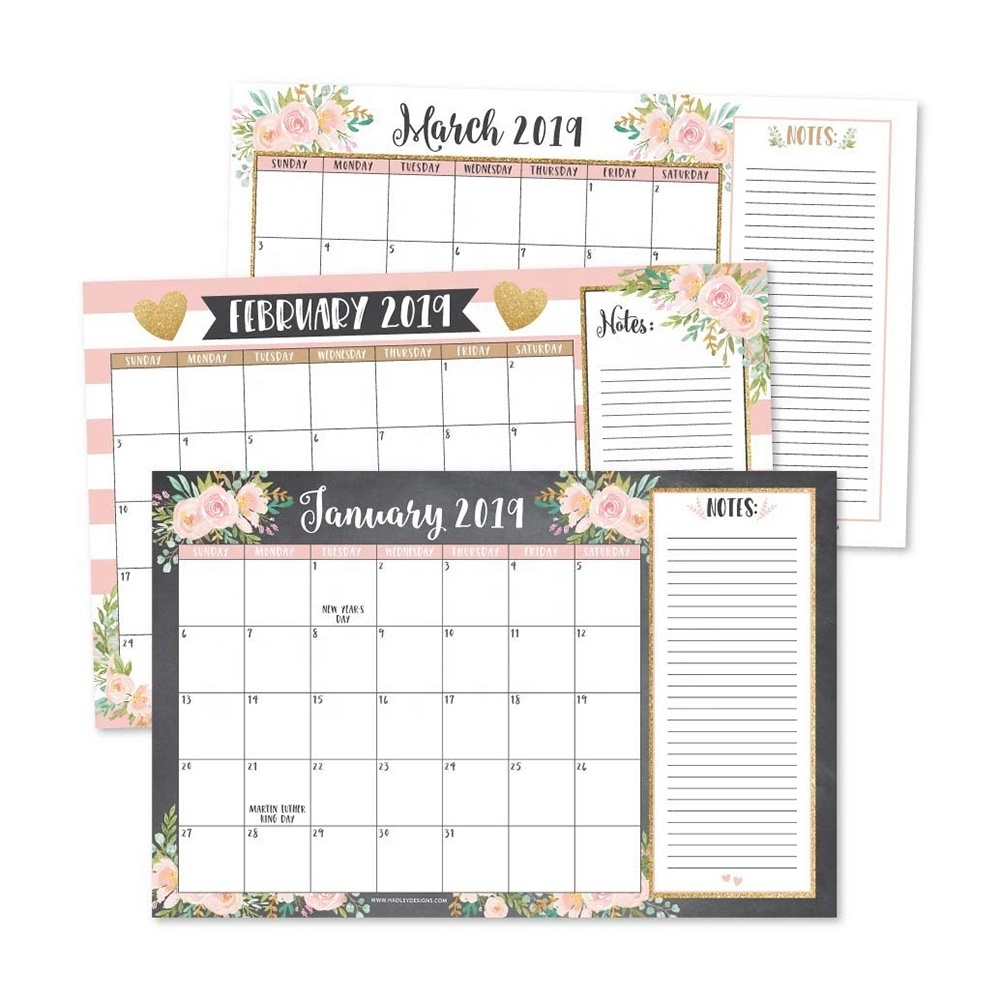 Custom Design Monthly Planner Whiteboard 365 Day Printing Desk Calendar