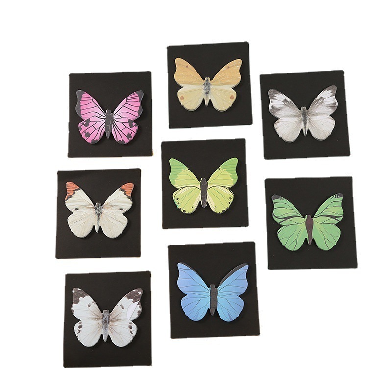 New Design Butterfly sticky notes custom colour sticky note pad fancy Paper sticky notes for students