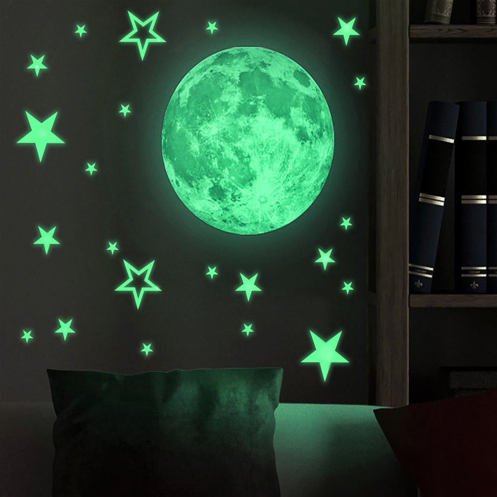 10cm*15cm Room Decor Sticker Wall Decorative Fluorescent Night Glow Sticker for Kids Room Glow at Night Sticker