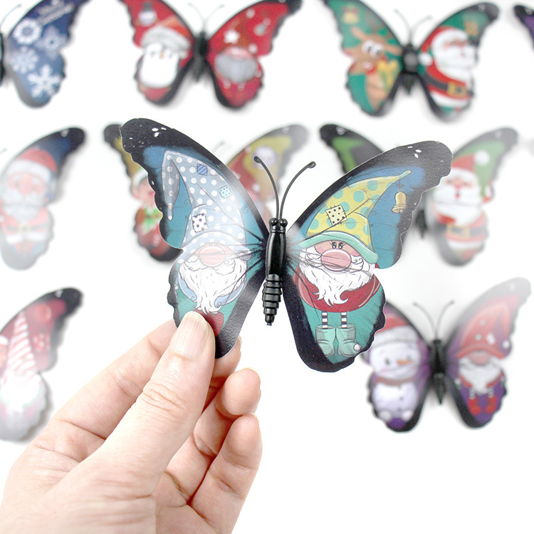 butterfly window sticker creative home background children's room PVC 3d mirror butterfly wall stickers