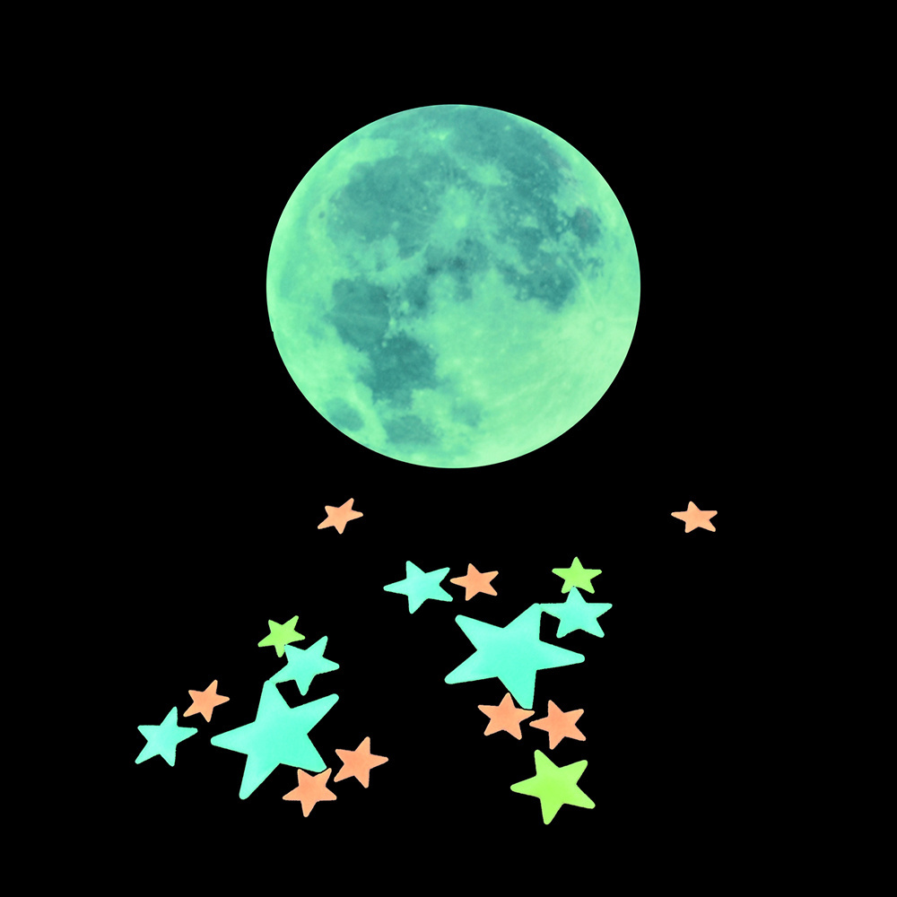 Kid Room Decoration Luminous Glow In Dark Night Stars Ceiling Stickers 3D Night Glow Wall Sticker