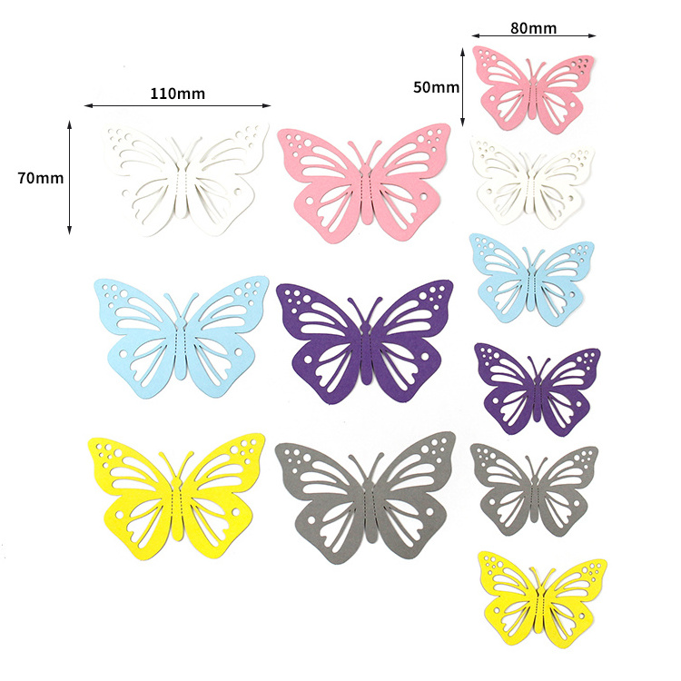 Party Decoration 3D Colourful Butterfly Home Living Room Wall Decoration Creative 12 Butterfly Stickers