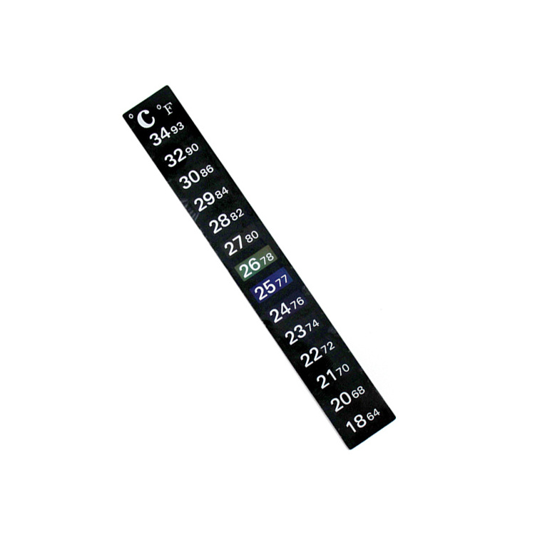 Hot sale cheap RTS aquarium refrigerator stickers plastic strip thermometer