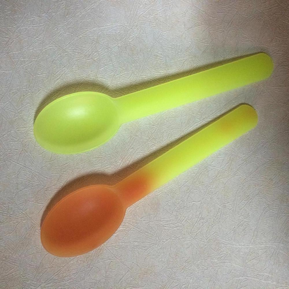 Custom Logo Disposable Ice Cream Scoop Cheap Plastic Disposable Spoons