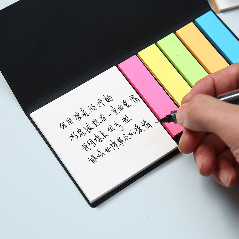 Customized Non-Sticky Notes Memo Pads Set Blank Memo Pad Bright Colorful Note Cube Not Sticky Notes Box Origami Paper