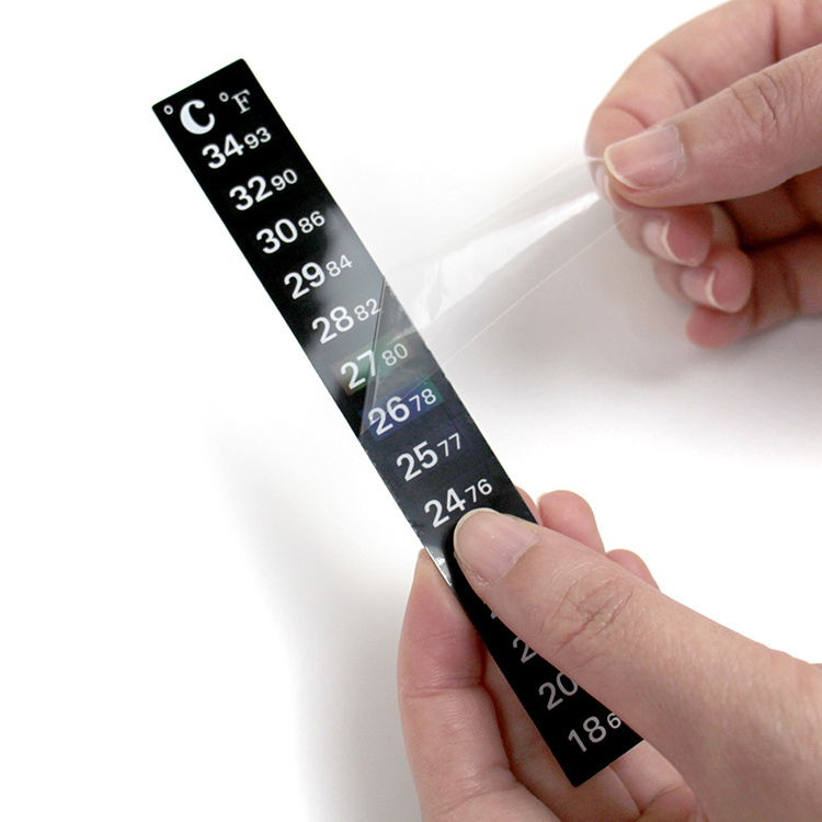 Hot sale cheap RTS aquarium refrigerator stickers plastic strip thermometer