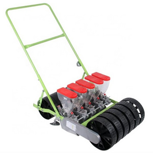 hand push 5-row vegetable coriander scallions cauliflower lettuce broccoli small seeds drill planter seeder machine