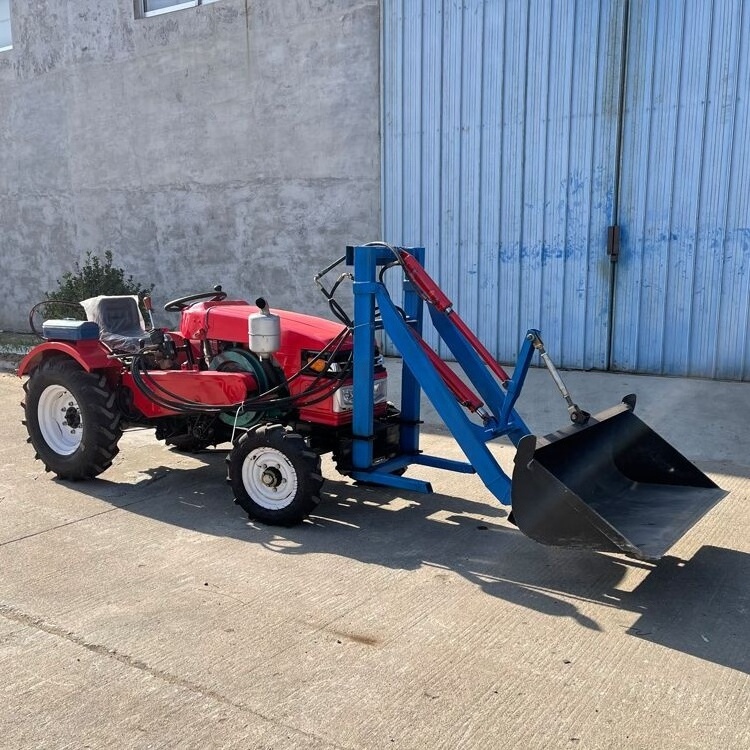 farm 4x4 agricultural mini tractors china 4wd 30hp 35 hp four-wheel drive tractor with Front loading bucket