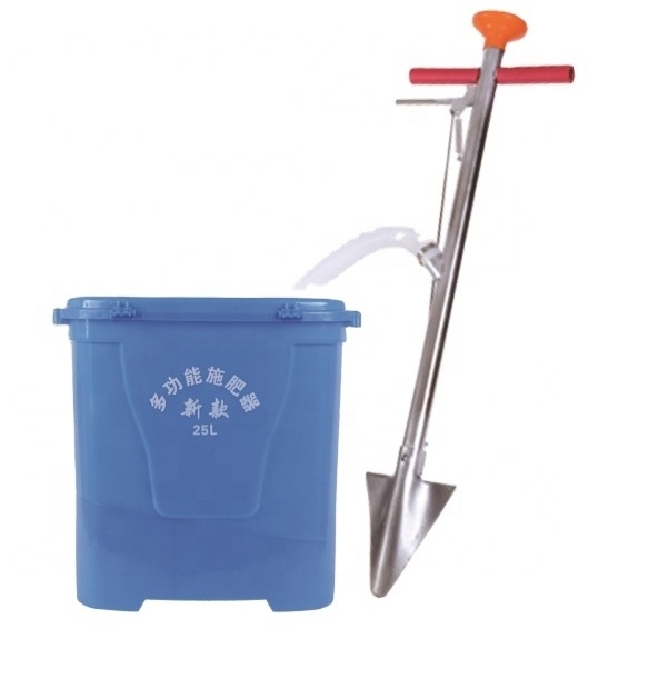 25 liter PVC bucket manual Sowing and fertilizing machine backpack granular fertilizer spreader applicator