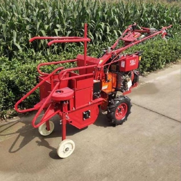 wholesale 8 HP gasoline power 1 row small mini sweet corn picking harvesting combine picker harvester machine