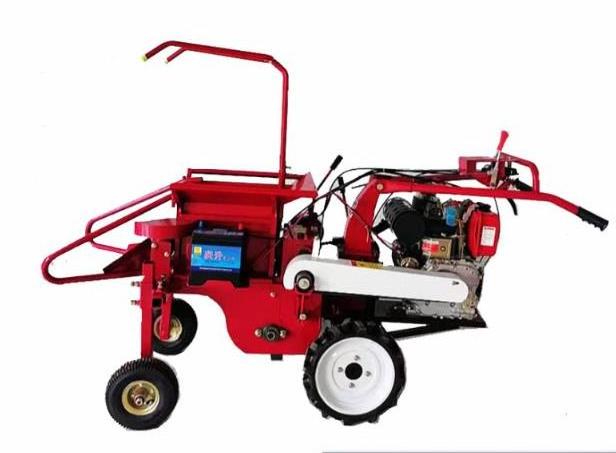 wholesale 8 HP gasoline power 1 row small mini sweet corn picking harvesting combine picker harvester machine