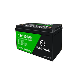 BLOOPOWER 12V 12.8V 24V 25.6V 50AH 100AH 200AH 300AH deep cycle lifepo4 lithium ion battery for rv fishing boat yacht marine