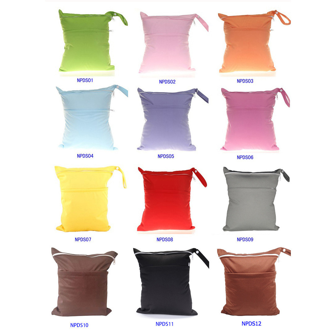 Manufacturer Wholesale Baby Diaper Storage Bag Leak Proof Zipper Bag Baby Wet Dry Bag