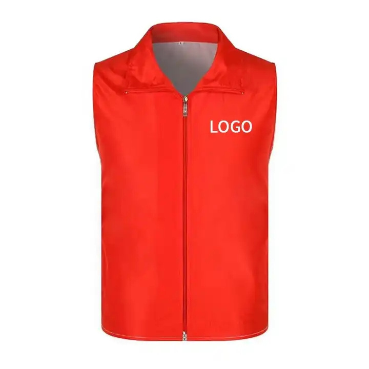 Custom Comfortable Breathable Outdoor Activity Supermarket Uniform Vests Adult Volunteer Vest