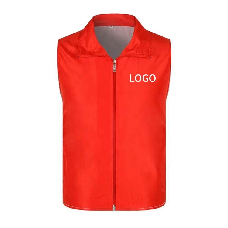 Custom Logo  Sleeveless Working Waistcoat Vest