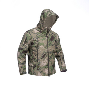 Outdoor Tactical Sports Jacket TAD Shark Skin Soft Shell Jacket Warm Fleece Camouflage Suit