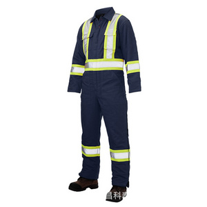 Customized High Quality Work Overall Construction Workers Reflective Jumpsuit Working Clothes Reflective Safety Clothing