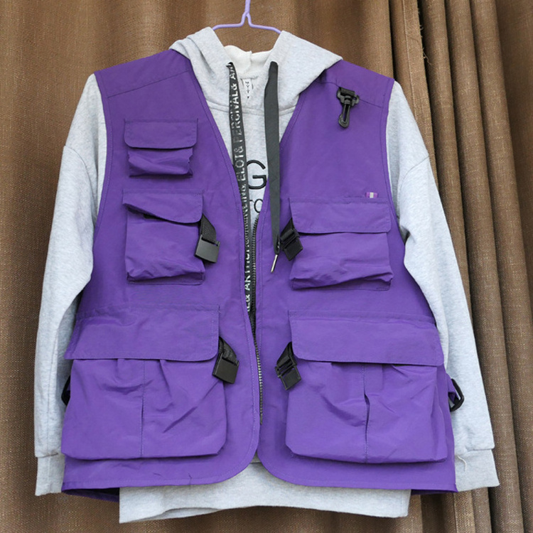 Wholesale travel mesh lining  work vest with multi pockets vest