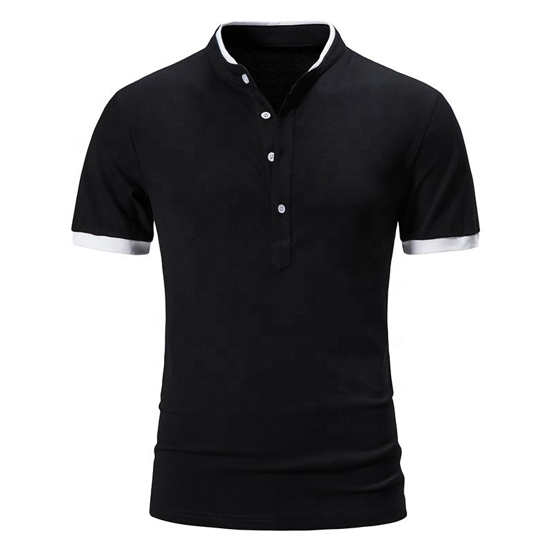 basic stand collar Summer short sleeve men's five point sleeve sublimation custom polo t shirts