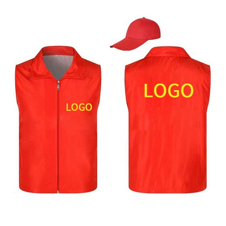 Custom Logo  Sleeveless Working Waistcoat Vest