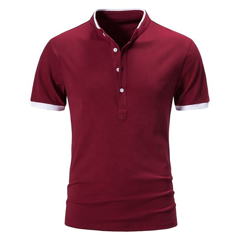 basic stand collar Summer short sleeve men's five point sleeve sublimation custom polo t shirts