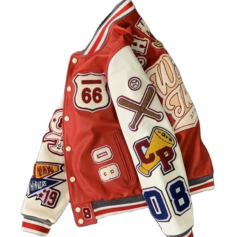 Manufacturer Wholesale Leather Sleeves Customized Baseball Letterman Men's Varsity Jackets