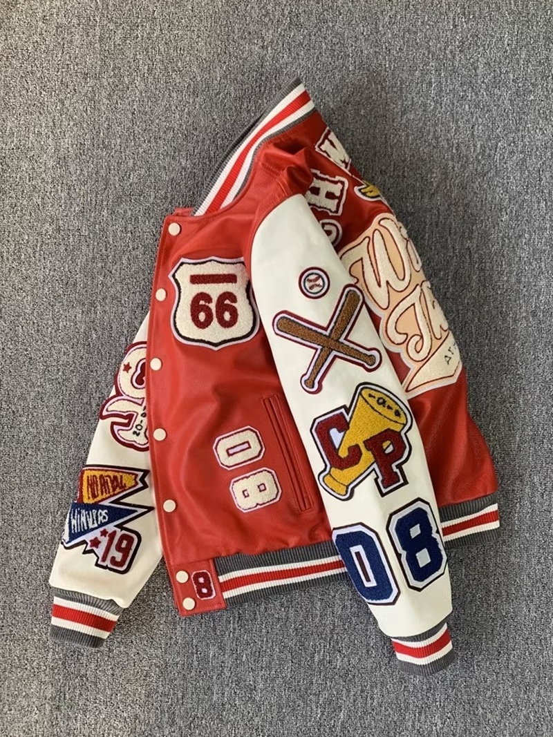 Manufacturer Wholesale Leather Sleeves Customized Baseball Letterman Men's Varsity Jackets