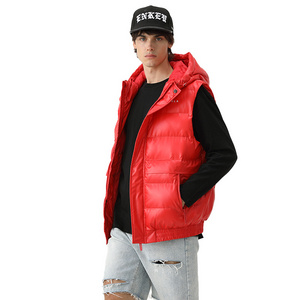 Top Quality Wholesale Winter Sleecless Bubble Veste Padded Men  Down Thick Puffer Vest Jacket