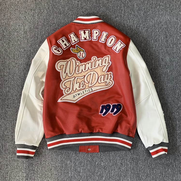 Manufacturer Wholesale Leather Sleeves Customized Baseball Letterman Men's Varsity Jackets