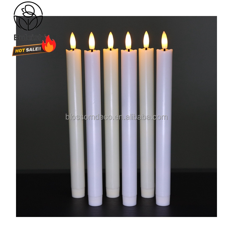 Flameless Taper Candles Remote 11 inches Ivory Taper Candles Battery Operated LED Candle with Flickering Flame