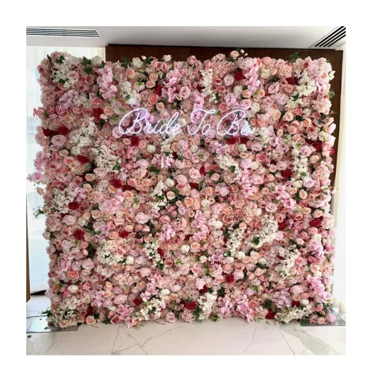 Flower wall backdrop 8ft x 8ft artificial flower panel 3D roll up flower wall for wedding wall backdrop